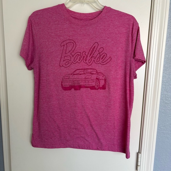 Barbie Pink Short Sleeve Tee with Car Graphic - Picture 1 of 4